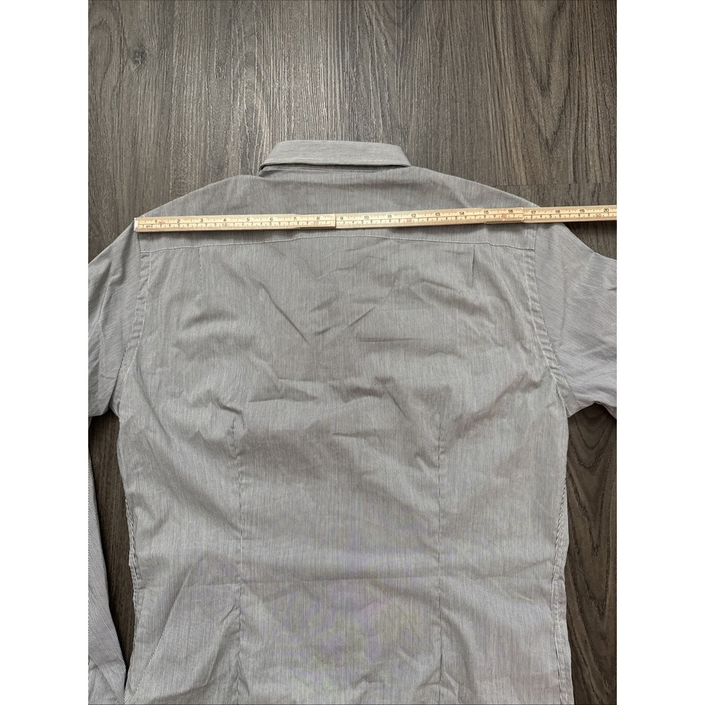 J Lindeberg Daniele 1000's Stripes Long Sleeve Slim Fit 38/15 Men's Dress Shirt - Picture 12 of 15